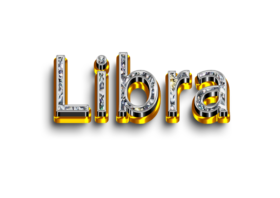 Libra png, word Libra png, Libra word png, Libra text png, Libra letters png, Libra word diamond gold text typography PNG images transparent background